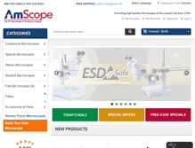 Tablet Screenshot of amscope.com